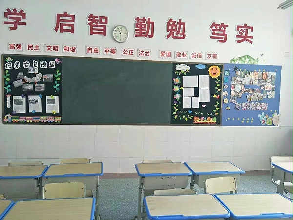 教室后墙黑板